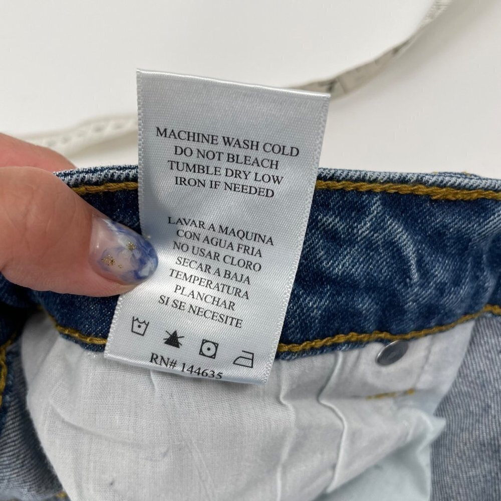 NWT Kancan Gainesville High Rise Folded Hem Skinny Distressed Jeans Womens 28 - Picture 6 of 11